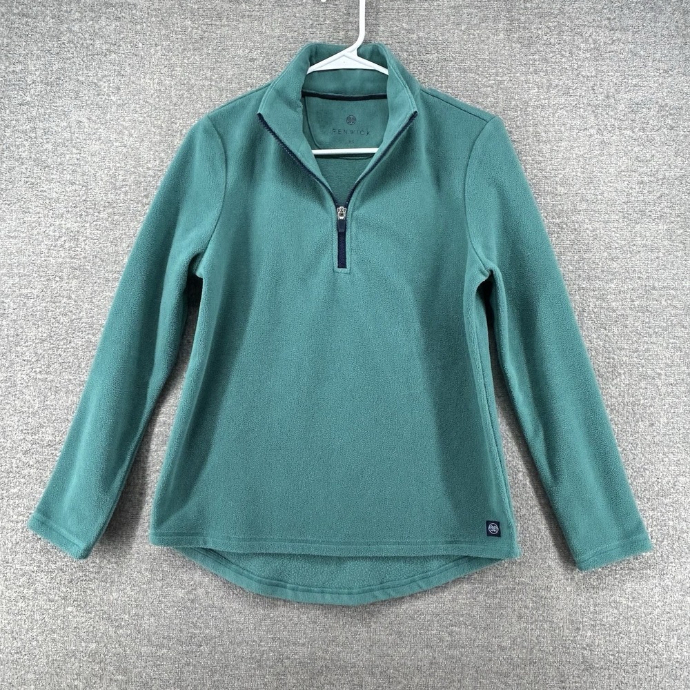Renwick 1/4 Zip Fleece Women Size XS Green Teal Pull On Winter